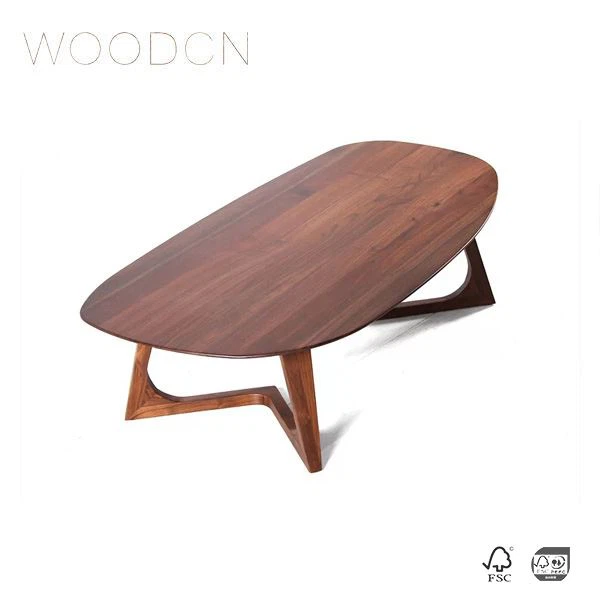 Black Walnut Edge Glued Solid Wood Tea Table
