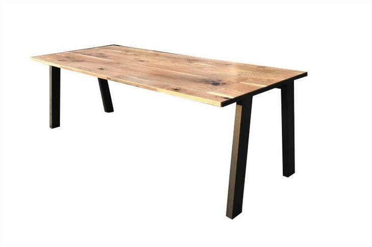 Oak Wood Leather Dinning Table Factory