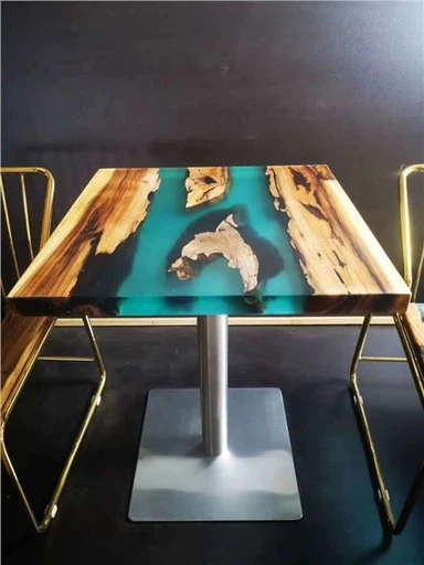 Resin Black Walnut Island Coffee Table Top