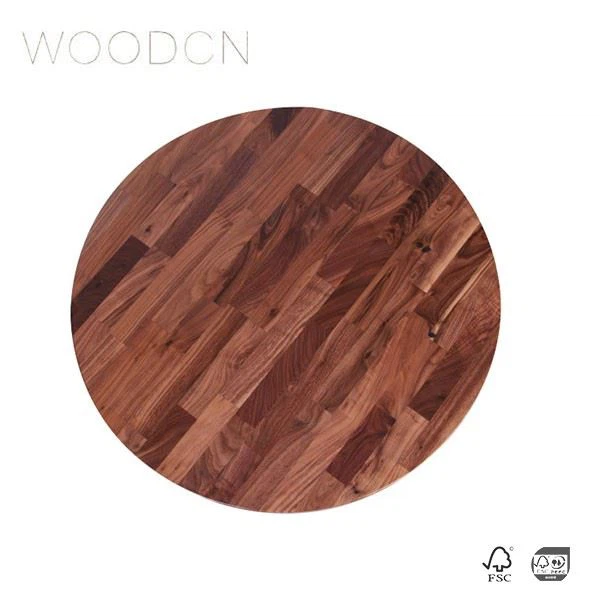 China Solid Black Walnut Wood Butcher Block Dining Table