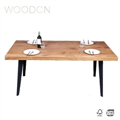 Veneer Oak Wood Dining Restaurant Table