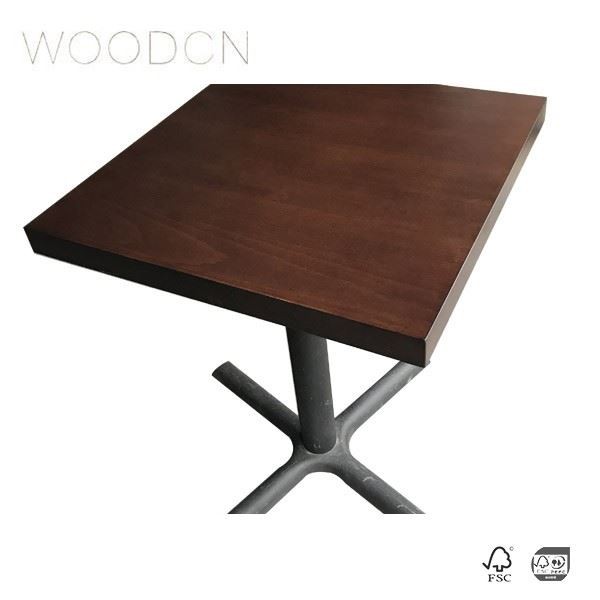 China Veneer Beech Wood Leather Restaurant Home Table Top