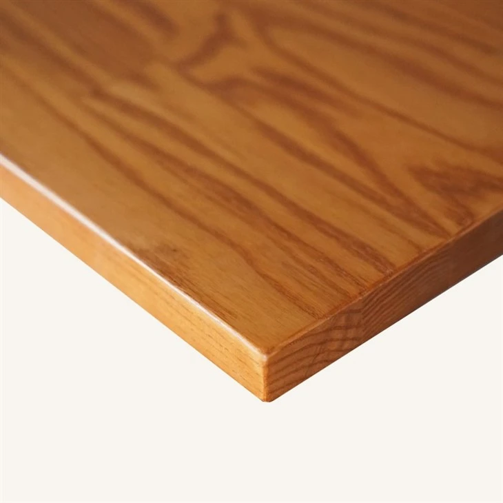 Ash Wood Square Butcher Block Dining Table in Cherry Color Supplier high quality
