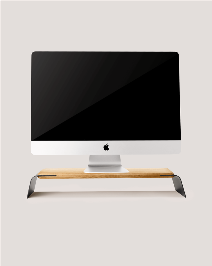 Ergonomic White Oak Wood Soar Monitor Stand For Desk Manufacturer factory