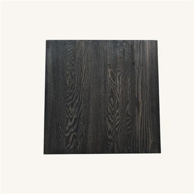 Solid black dining table