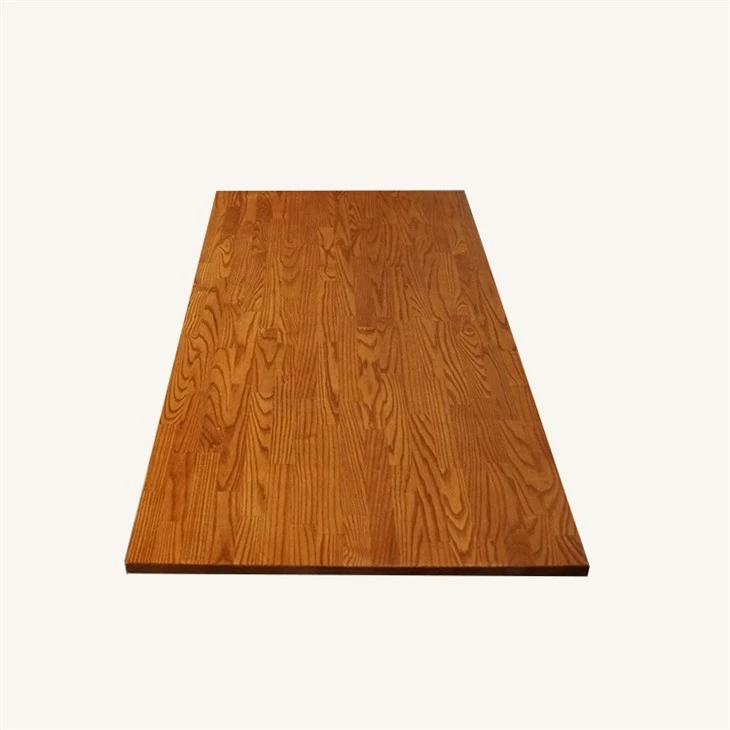 Solid Ash Wood Rectangle Butcher Block Dining Table in Cherry Color Supplier high quality