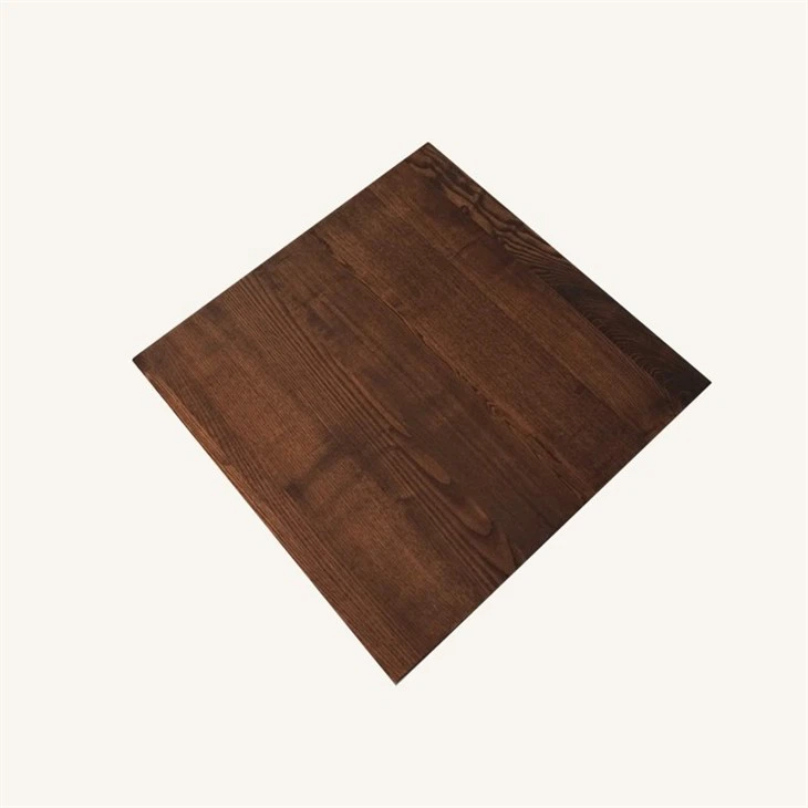 Solid Ash Wood Square Dining Table in Walnut Color Supplier best