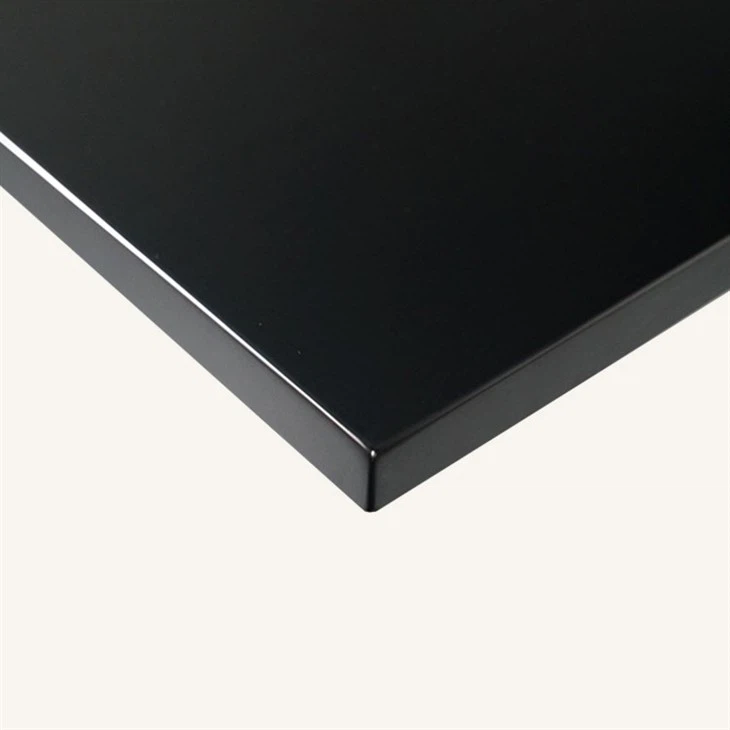 Solid Beech Wood Dining Table Top in Black Color Supplier high quality